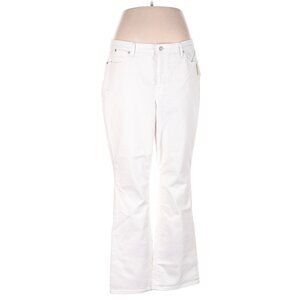 Talbots High Rise White Jeans Bootcut Women Size 18W (Plus)